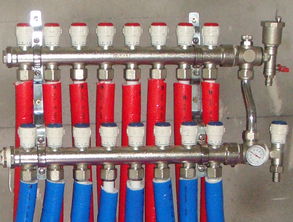 精铜锻造一体式分集水器 恒尔暖手动调节分水器全面解析